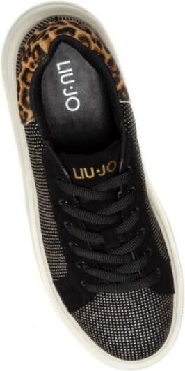 Liu Jo Hoogwaardige leren sneakers Zwart Dames