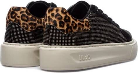 Liu Jo Hoogwaardige leren sneakers Zwart Dames