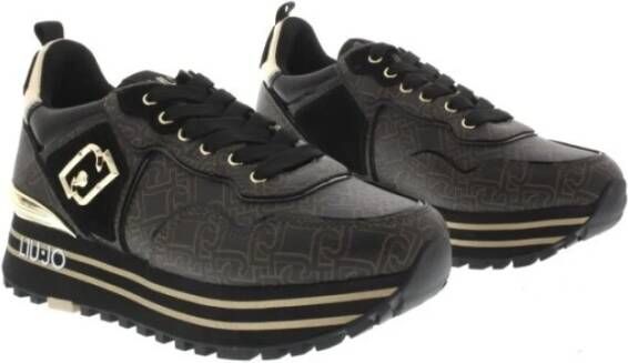 Liu Jo Maxi Wonder 24 Sneaker Bruin Zwart Goud Zwart Heren