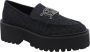 Liu Jo Zwarte platte schoenen met metalen logotoebehoren Black Dames - Thumbnail 5