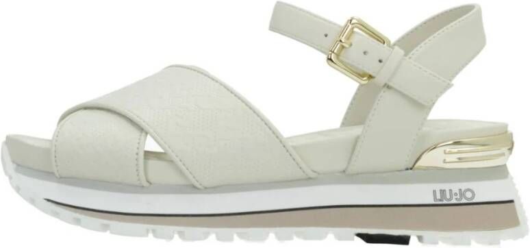 Liu Jo Stijlvolle Platte Sandalen voor Vrouwen White Dames