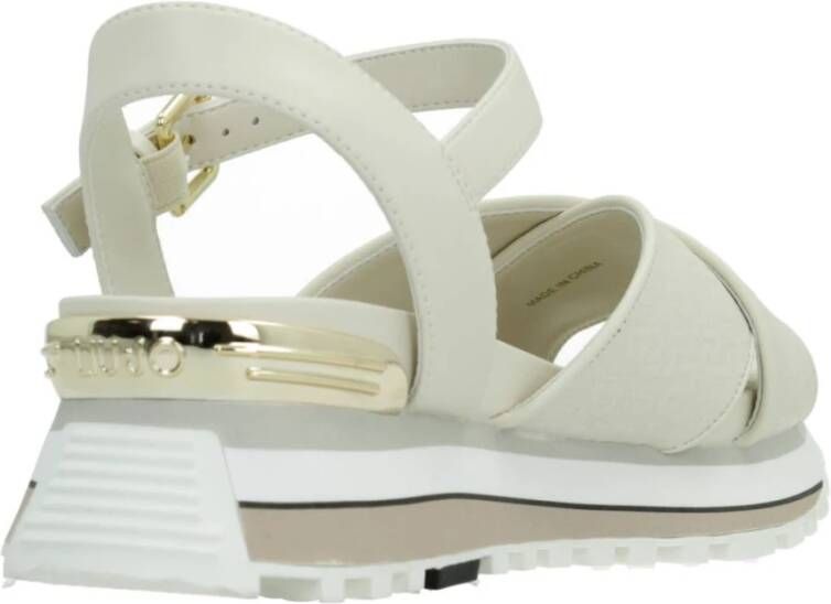 Liu Jo Stijlvolle Platte Sandalen voor Vrouwen White Dames
