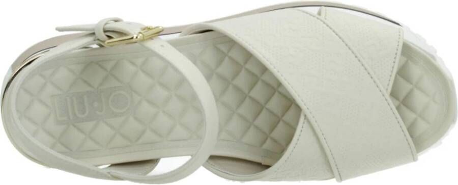 Liu Jo Stijlvolle Platte Sandalen voor Vrouwen White Dames
