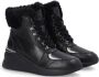 Liu Jo Alyssa 05 Mid Sneaker Leren Veterschoenen Black Dames - Thumbnail 3