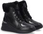 Liu Jo Alyssa 05 Mid Sneaker Leren Veterschoenen Zwart Dames - Thumbnail 2