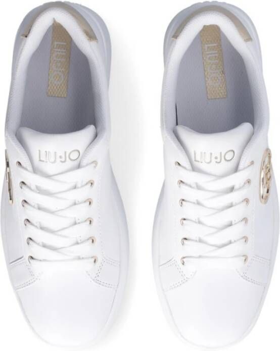 Liu Jo Witte leren platform sneakers