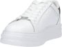 Liu Jo Witte Leren Sneaker met Reliëf Logo White Dames - Thumbnail 4