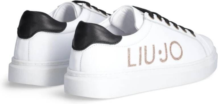 Liu Jo Witte leren sneakers