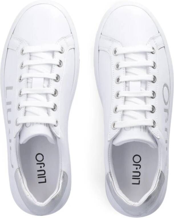 Liu Jo Witte leren sneakers