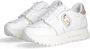 Liu Jo Witte leren sneakers met geperforeerde inzet en gelamineerde details - Thumbnail 5