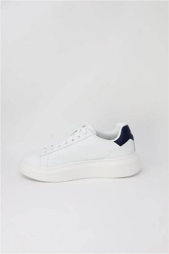 Liu Jo Witte leren vetersneakers met rubberen zool White Heren