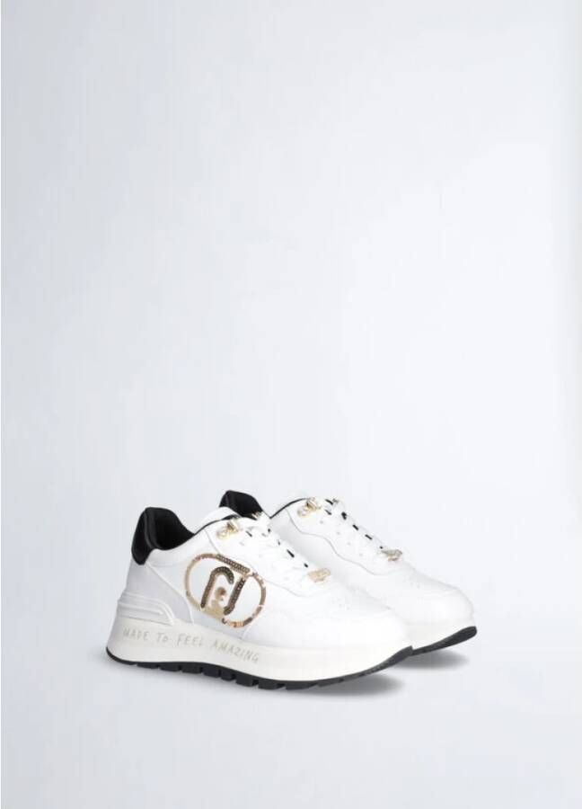 Liu Jo Witte Paillet Logo Platform Sneakers Wit Dames