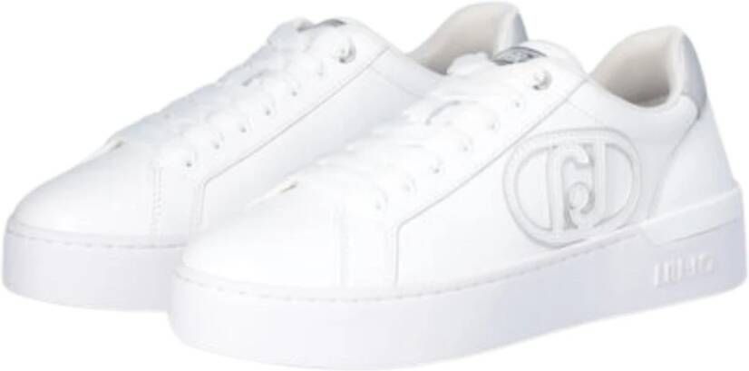 Liu Jo Witte Platte Schoenen Maxi Logo White Dames