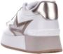 Liu Jo Witte Leren Sneakers met Gouden Details White Dames - Thumbnail 6