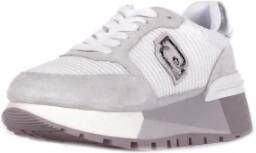 Liu Jo Witte sportsneakers met suède leer