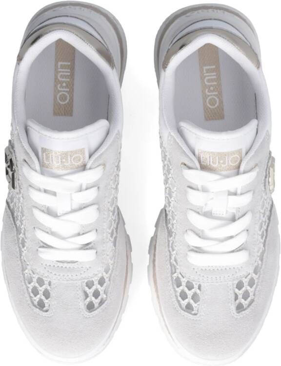 Liu Jo Witte Gouden Lichtgewicht Sneakers voor Vrouwen Multicolor Dames