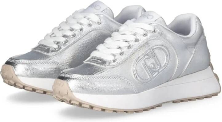 Liu Jo Zilveren Eco-Leren Sneakers Lolo 18