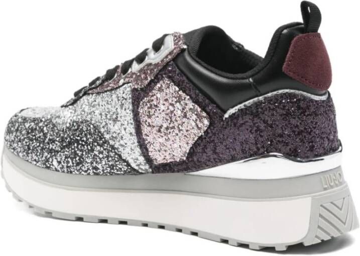 Liu Jo Zilveren Glitter Sneakers Aw25