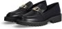 Liu Jo Zwarte leren mocassin met metalen logo Black Dames - Thumbnail 13