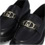 Liu Jo Zwarte leren mocassin met metalen logo Black Dames - Thumbnail 16