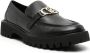 Liu Jo Zwarte leren mocassin met metalen logo Black Dames - Thumbnail 5
