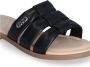 Liu Jo Zwarte platte sandalen met saffiano-print - Thumbnail 2