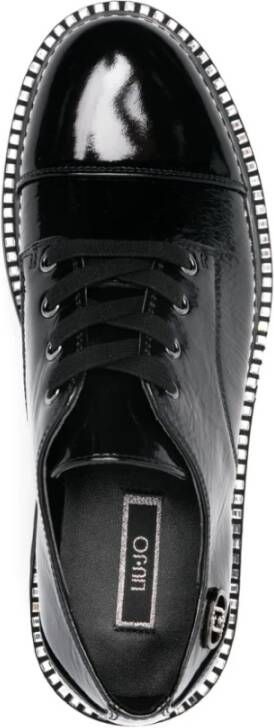Liu Jo Zwarte Veterschoenen Dames Aw24 Black Dames
