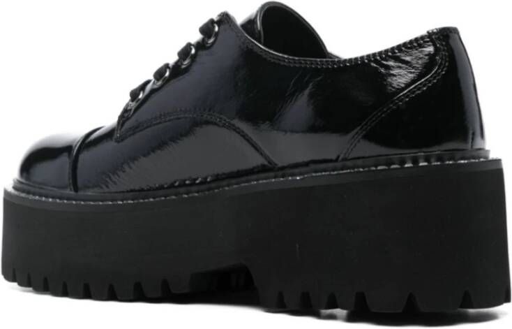 Liu Jo Zwarte Veterschoenen Dames Aw24 Black Dames