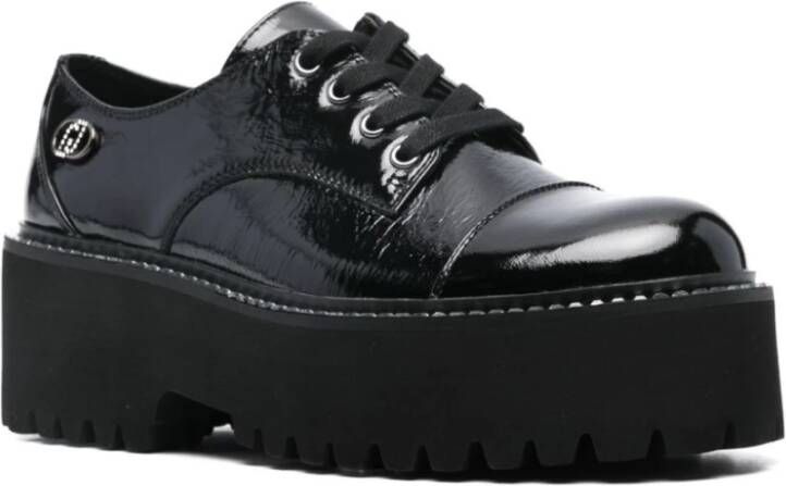 Liu Jo Zwarte Veterschoenen Dames Aw24 Black Dames