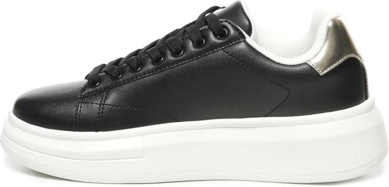 Liu Jo Zwarte Sneakers met Vetersluiting