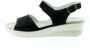 Lloyd Comfortabele leren sandalen met sleehak Black Dames - Thumbnail 10