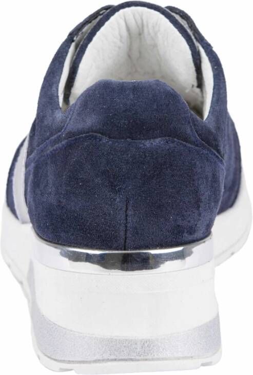 Lloyd Nubuck Leather Lace-up Sneakers Blue Dames