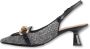 Lodi Leren en stoffen slingback-pumps met raffia-effect Black Dames - Thumbnail 2