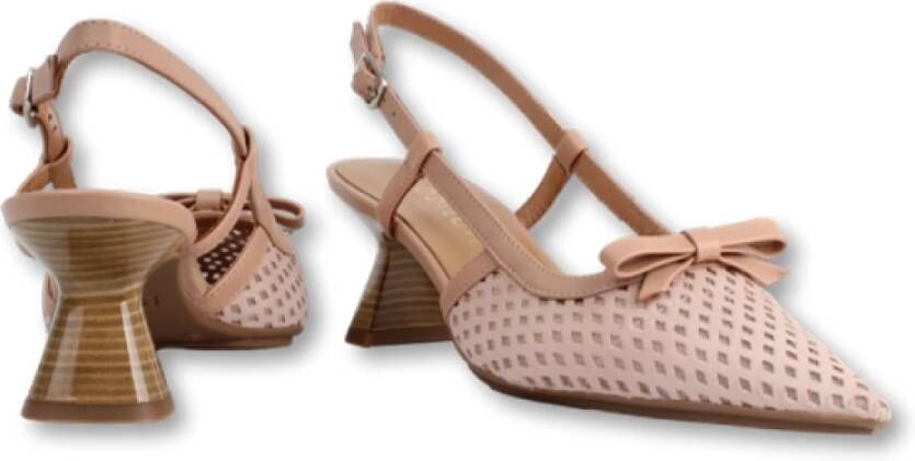 Lodi Suede en leren slingback pumps Beige Dames