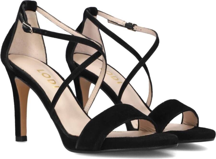 Lodi Zwarte Suède Dames Sandalen Idiara Black Dames
