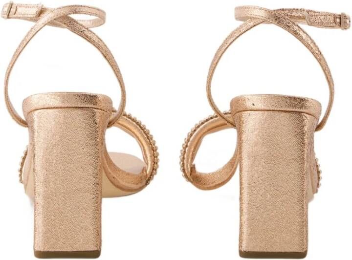 Loeffler Randall Beige Sandalen Synthetisch Leer Enkelband