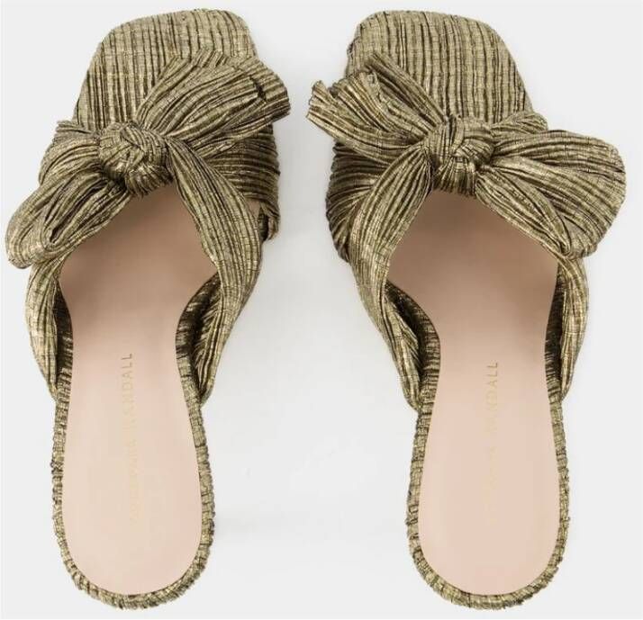 Loeffler Randall Claudia Gouden Synthetisch Leren Sandalen