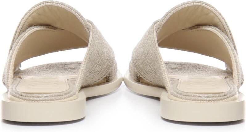Loewe Beige Jute Slide Sandalen Natuurlijk Beige Dames
