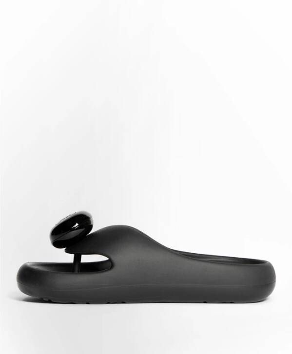 Loewe Ergonomische Bubble Thong Slide Sandalen Black Dames