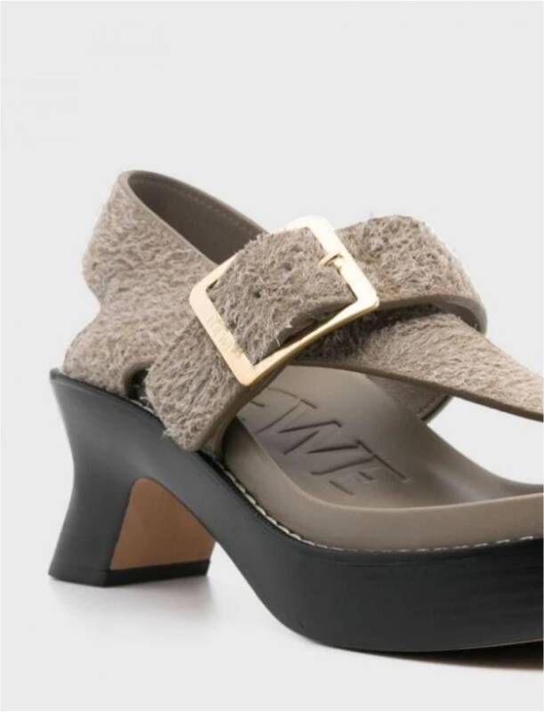 Loewe Groene hoge hak gesp sandalen
