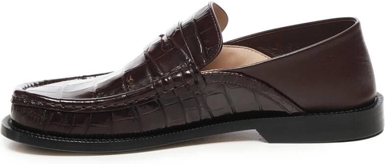 Loewe Paarse platte schoenen Campo Loafer