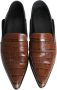 Loewe Pre-owned Leather flats Brown Dames - Thumbnail 5