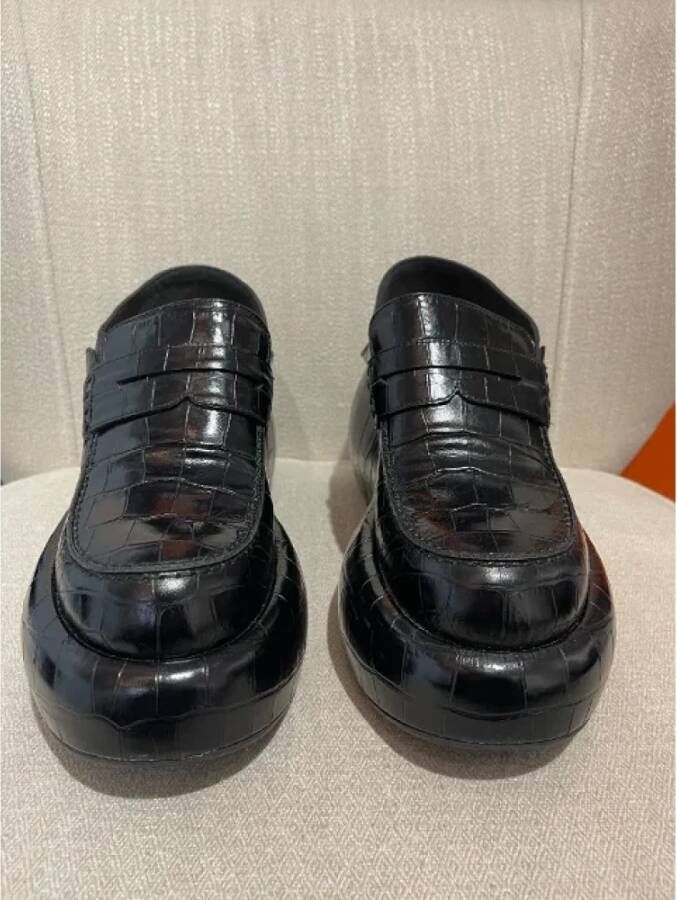 Loewe Pre-owned Leather sneakers Black Dames