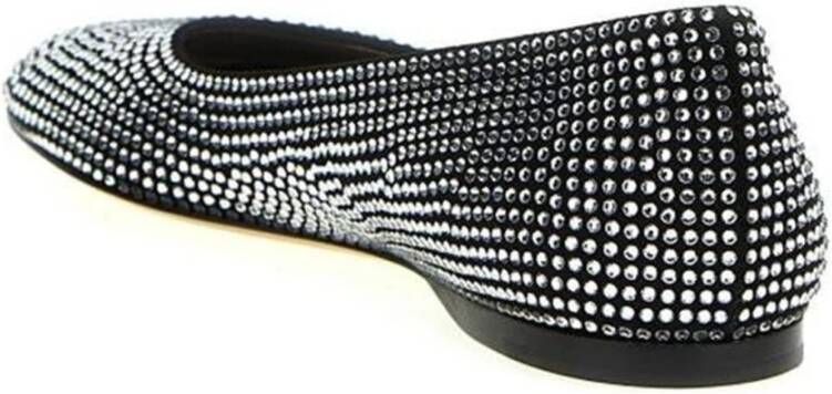Loewe Zwarte Ballerina Flats met Strass Versiering