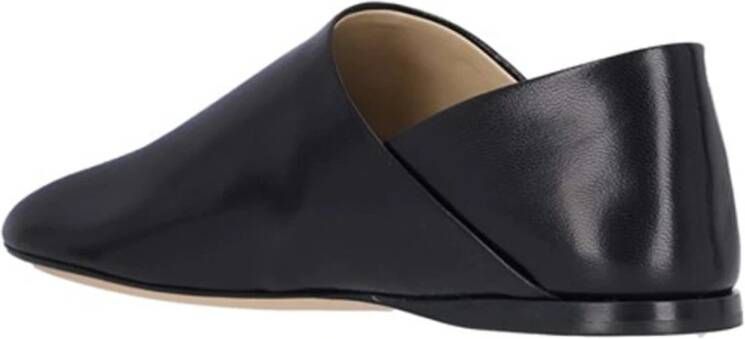 Loewe Zwarte Leren Instappers Schoenen