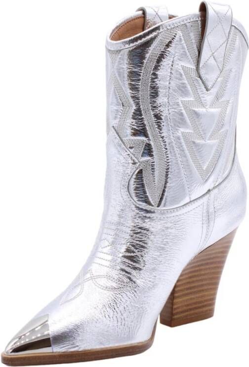 Lola Cruz Western Style Cowboy Boots Gray Dames