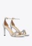 Lola Cruz Crème Leren Juweel Sandalen Beige Dames - Thumbnail 2