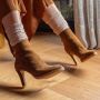 Lola Cruz Elegante Suède Enkellaars Met Rits - Thumbnail 2