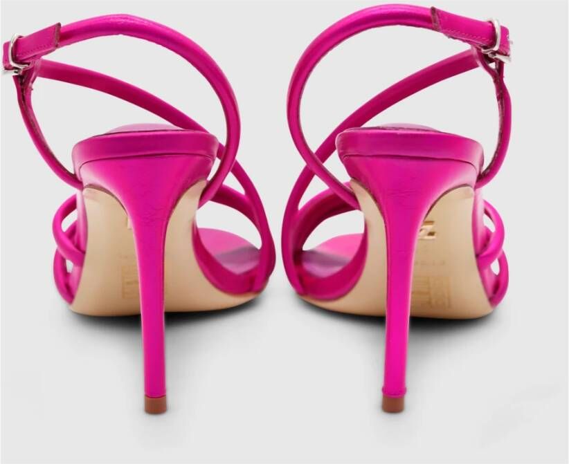 Lola Cruz Fuchsia Leren Sandalen Pink Dames