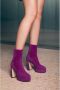 Lola Cruz Blokhak Ritslaarzen in Morado Purple Dames - Thumbnail 3